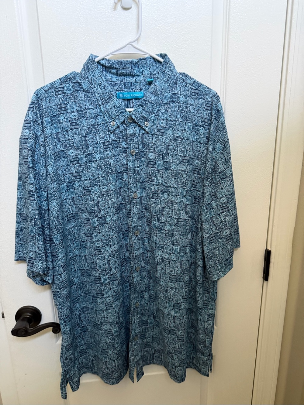 Tori Richard Mens blue button down shirt sz 2XL